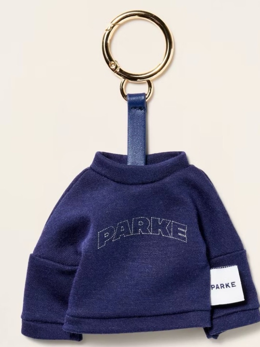 SOLDOUT PARKE NWT! Mini Sweatshirt Keychain with Gold Ring